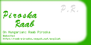 piroska raab business card